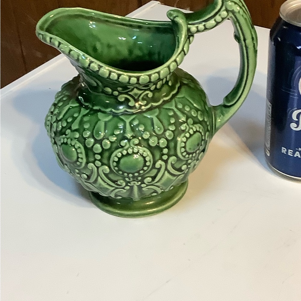 Vtg Camark Pottery 139C Embossed Pitcher